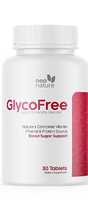 GlycoFree blood sugar supplement bottle by Neo Nature, 30 tablets